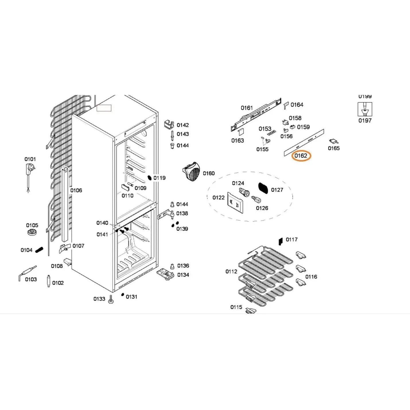 00612567 Panel do lednice Bosch | Siemens