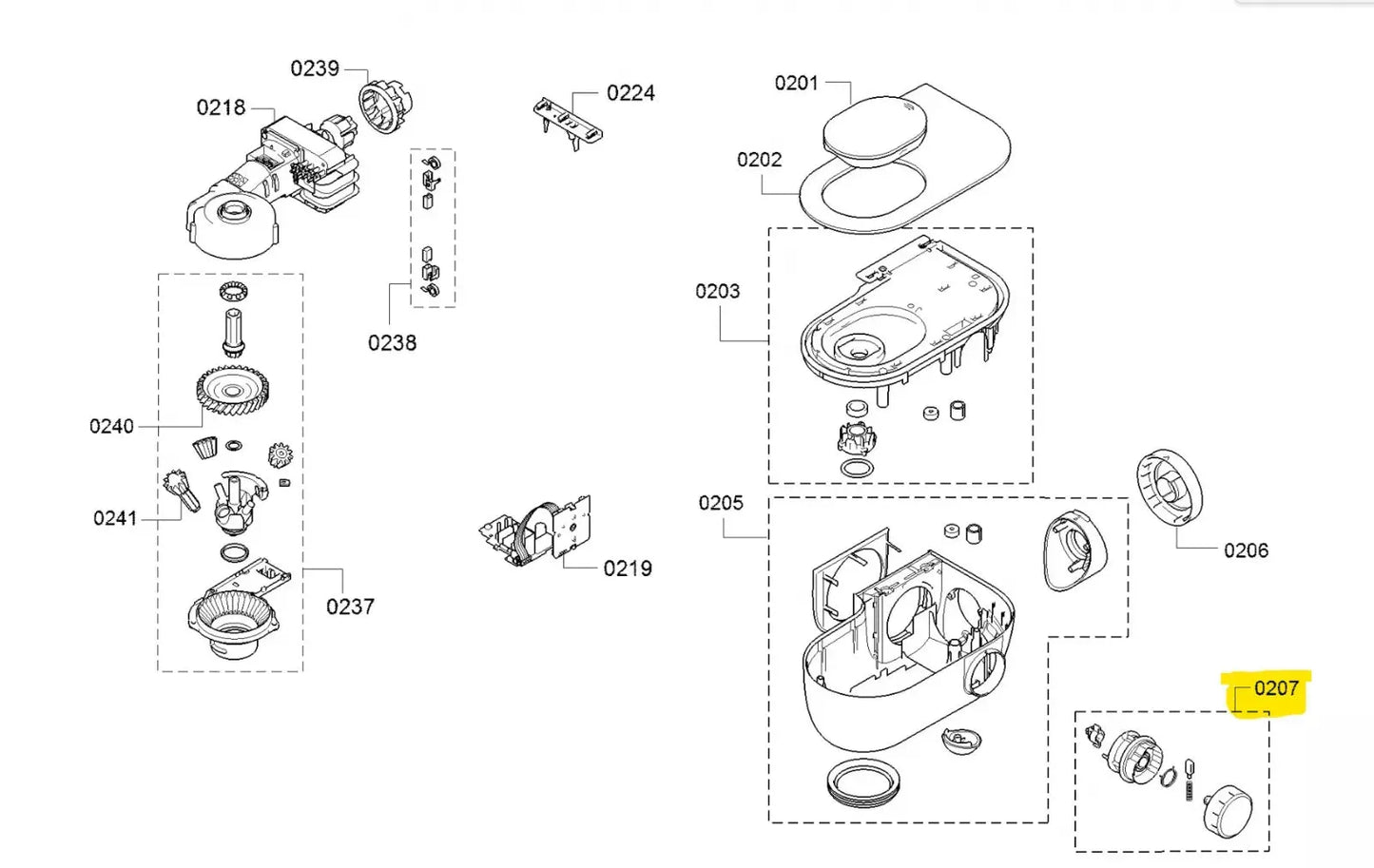 00636886 Otočný knoflík do kuchyňského robotu Bosch | Siemens