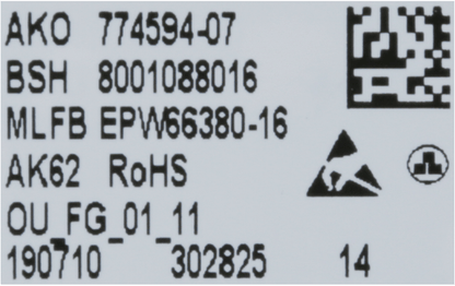 00637184 Ovládací modul naprogramovaný Bosch | Siemens