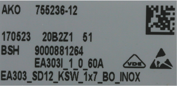 00747908 Panel Bosch | Siemens