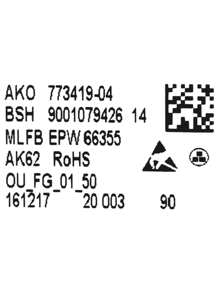10009556 Ovládací modul naprogramovaný Bosch | Siemens