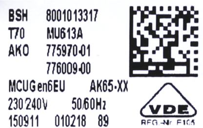 11011038 Modul výkonu/invertoru nenaprogamován