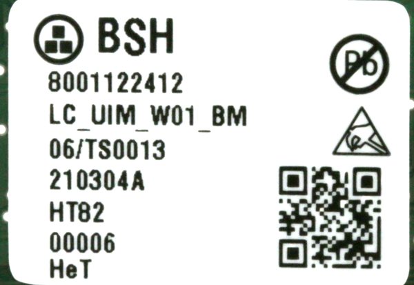 12035983 Ovládací modul naprogramovaný Bosch | Siemens